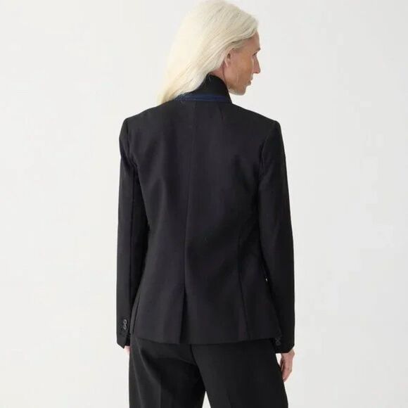 J.Crew Regent Blazer In Wool Flannel Black size 8 P - Picture 3 of 8